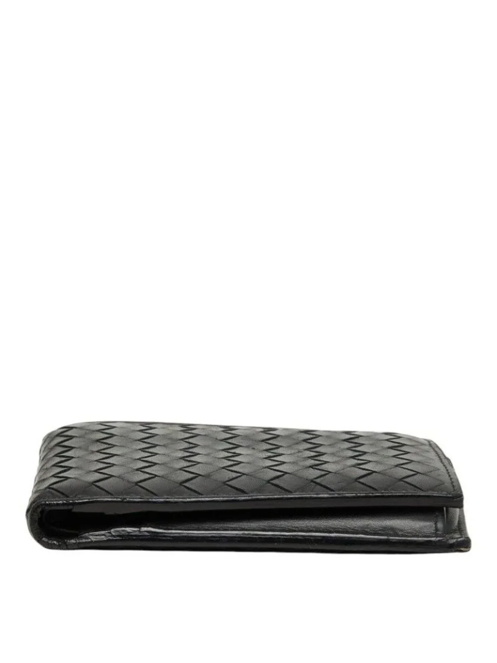Bottega Veneta Intretchart Bifold Wallet Black Leather